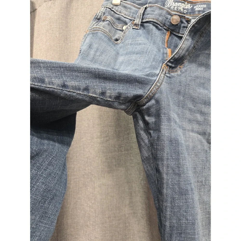 Wrangler Retro Relaxed Boot Jeans Boys 16 Husky Med Wash Stretch Denim Western